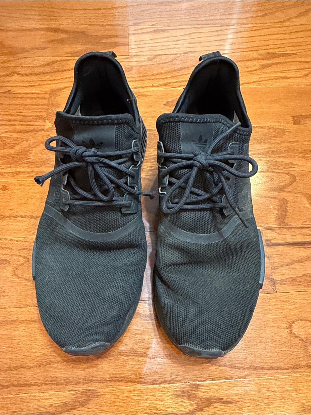 adidas Black Men's Knit Low-Top Sneakers